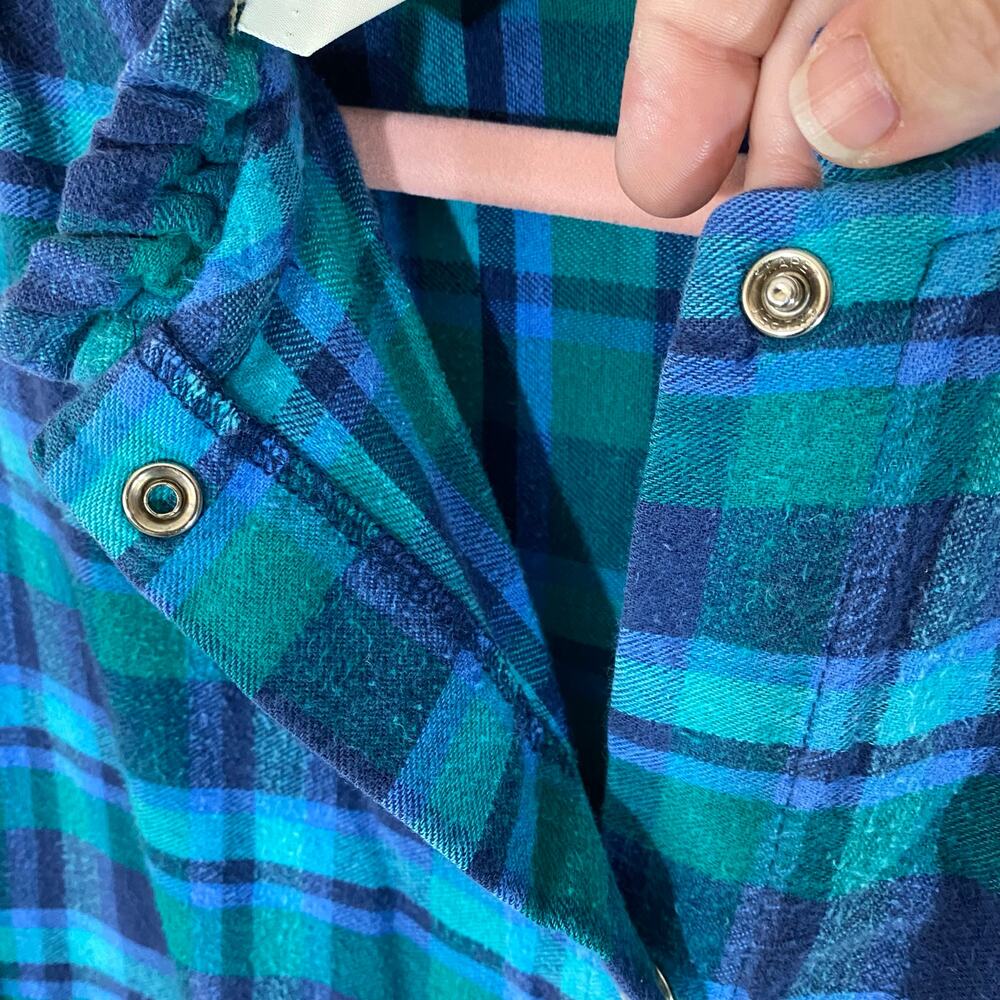 Vintage Orvis Flannel Housecoat Duster Dress Medi… - image 7